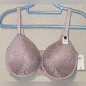 Laura Ashley Women's Pink Everyday Comfort Lace Underwire Bra Size  40DD